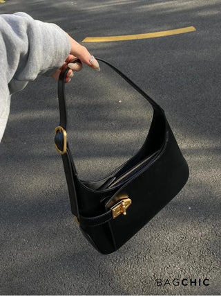 Maya - Leather Buckle Detail Underarm Bag