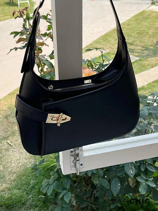 Maya - Leather Buckle Detail Underarm Bag