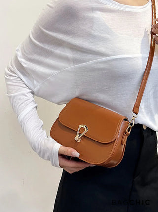 Lainey - Leather Flap Crossbody Bag