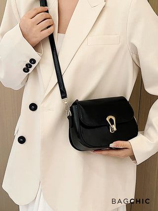 Lainey - Leather Flap Crossbody Bag