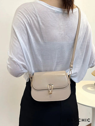 Lainey - Leather Flap Crossbody Bag