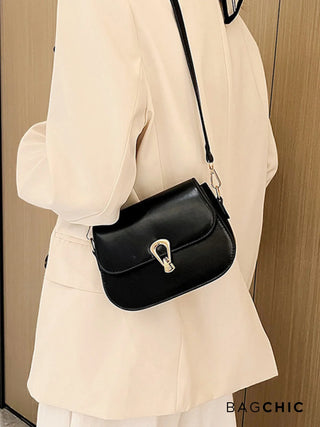 Lainey - Leather Flap Crossbody Bag