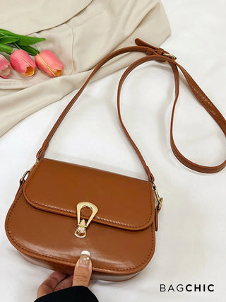 Lainey - Leather Flap Crossbody Bag