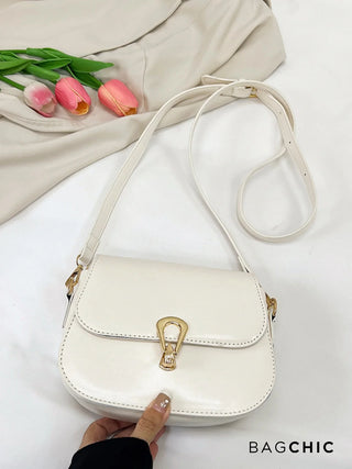 Lainey - Leather Flap Crossbody Bag