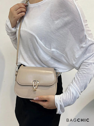 Lainey - Leather Flap Crossbody Bag