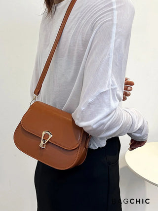 Lainey - Leather Flap Crossbody Bag