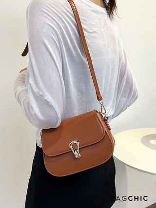 Lainey - Leather Flap Crossbody Bag