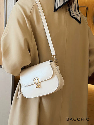 Lainey - Leather Flap Crossbody Bag