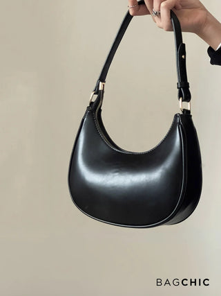 Madelyn - Leather Half-Moon Shoulder Bag