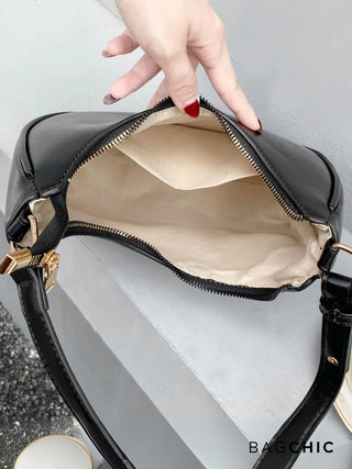 Madelyn - Leather Half-Moon Shoulder Bag