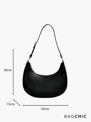 Madelyn - Leather Half-Moon Shoulder Bag