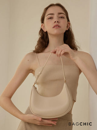 Madelyn - Leather Half-Moon Shoulder Bag