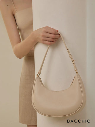 Madelyn - Leather Half-Moon Shoulder Bag