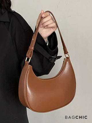 Madelyn - Leather Half-Moon Shoulder Bag