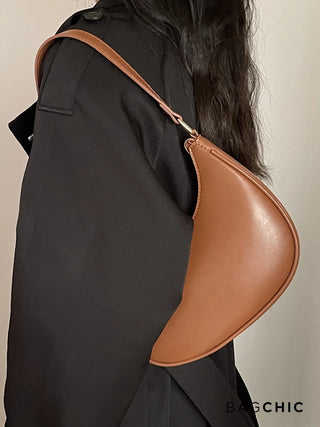Madelyn - Leather Half-Moon Shoulder Bag
