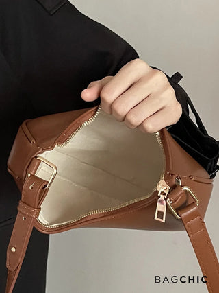 Madelyn - Leather Half-Moon Shoulder Bag