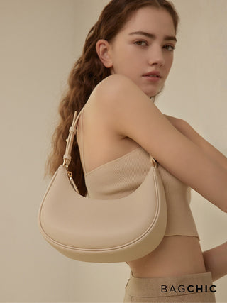 Madelyn - Leather Half-Moon Shoulder Bag