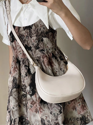 Madelyn - Leather Half-Moon Shoulder Bag