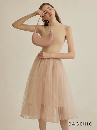 Madelyn - Leather Half-Moon Shoulder Bag