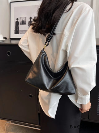 Sophie - Leather Knotted Strap Hobo Bag