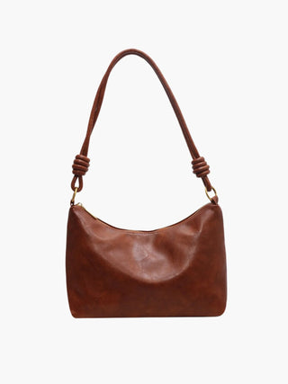 Sophie - Leather Knotted Strap Hobo Bag