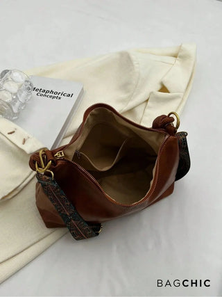 Sophie - Leather Knotted Strap Hobo Bag