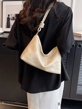 Sophie - Leather Knotted Strap Hobo Bag