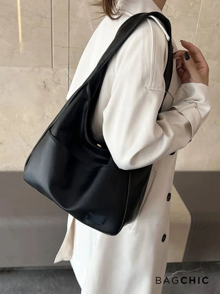 Addison - Leather Loop Handle Shoulder Bag