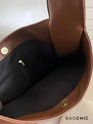 Addison - Leather Loop Handle Shoulder Bag