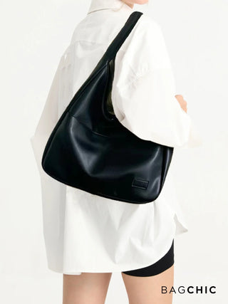 Addison - Leather Loop Handle Shoulder Bag