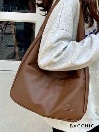 Addison - Leather Loop Handle Shoulder Bag