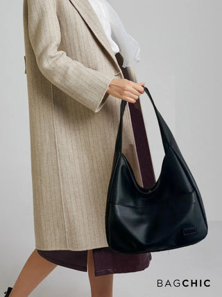 Addison - Leather Loop Handle Shoulder Bag