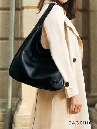 Addison - Leather Loop Handle Shoulder Bag