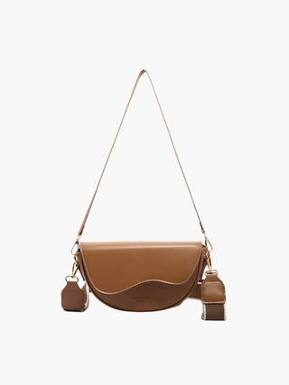 Everly - Leather Wave Flap Crossbody Bag