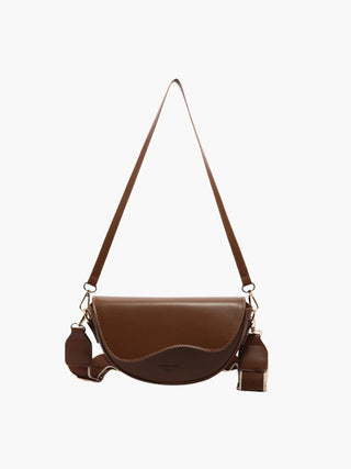 Everly - Leather Wave Flap Crossbody Bag