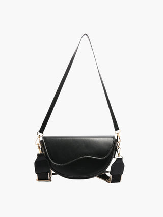 Everly - Leather Wave Flap Crossbody Bag