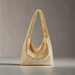 Camila - Chain Mesh Hobo Bag with Soft Drape Design
