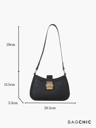 Victoria - Gold Clasp Mini Saddle Bag