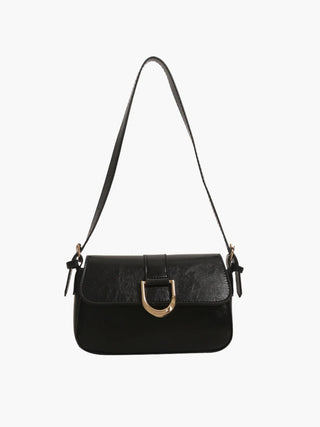 Adeline - Metal Buckle Flap Shoulder Bag