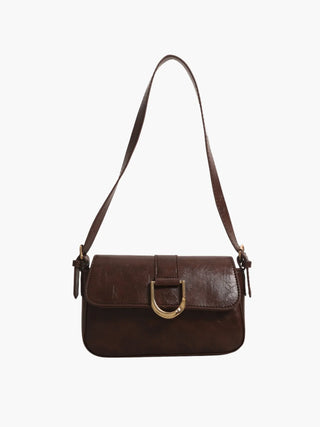 Adeline - Metal Buckle Flap Shoulder Bag