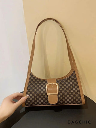 Athena - Minimalist Leather Patterned Buckle Bag