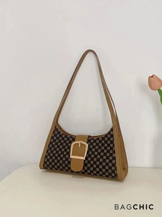 Athena - Minimalist Leather Patterned Buckle Bag