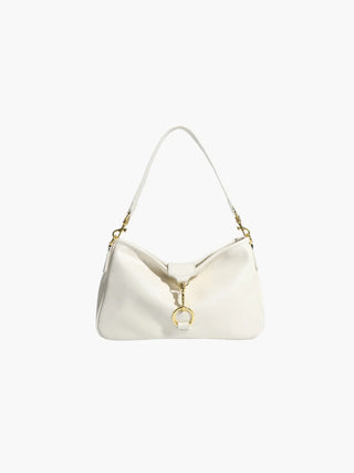 Maeve - Minimalist Gold Ring Detail Hobo Bag