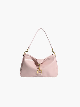 Maeve - Minimalist Gold Ring Detail Hobo Bag