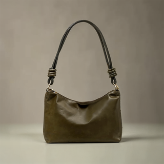 Sophie - Leather Knotted Strap Hobo Bag