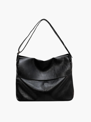 Aliyah - Oversized Leather Foldover Shoulder Bag