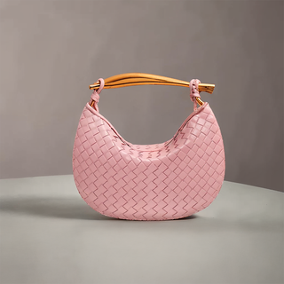 Stella - Gold Handle Sardine Woven Bag