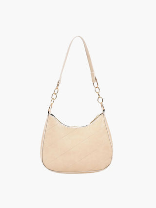 Hailey - Quilted Leather Crescent Shoulder Bag