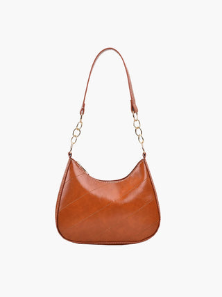 Hailey - Quilted Leather Crescent Shoulder Bag