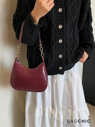 Hailey - Quilted Leather Crescent Shoulder Bag